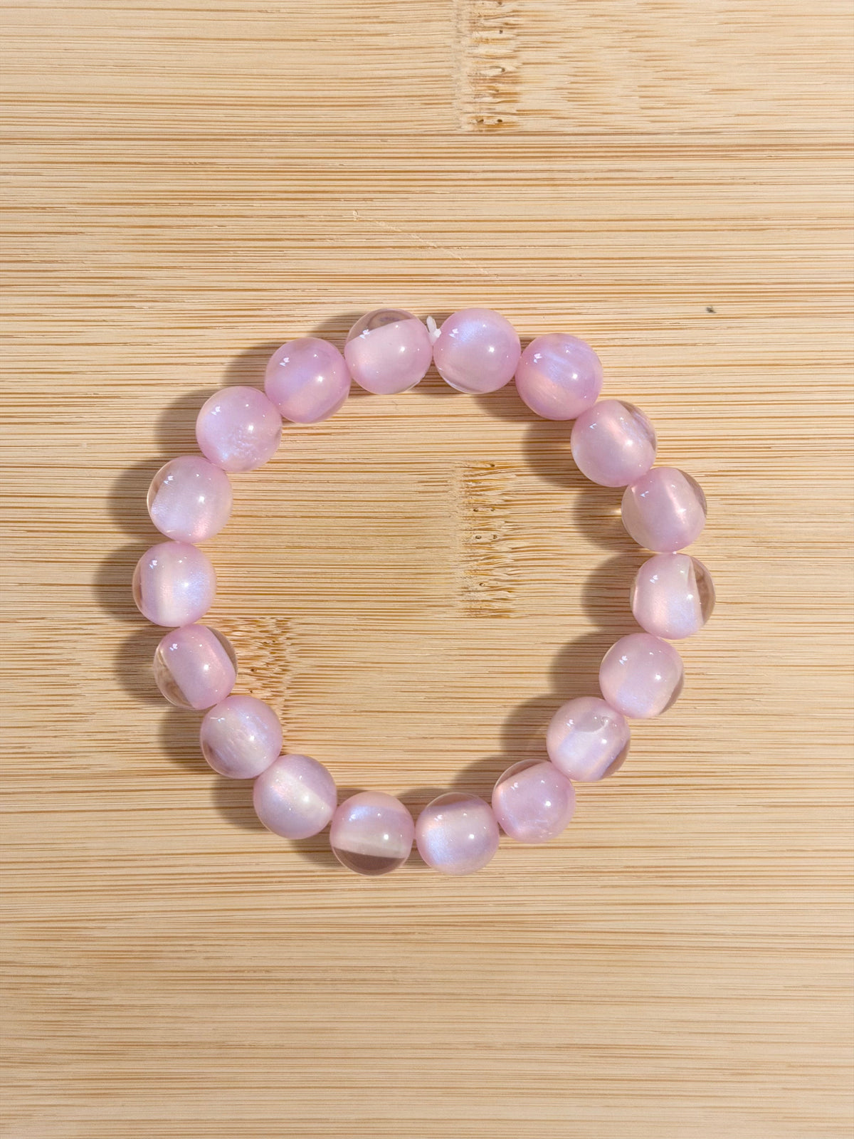 Lavender Opal Cat's Eye Beaded Bracelet