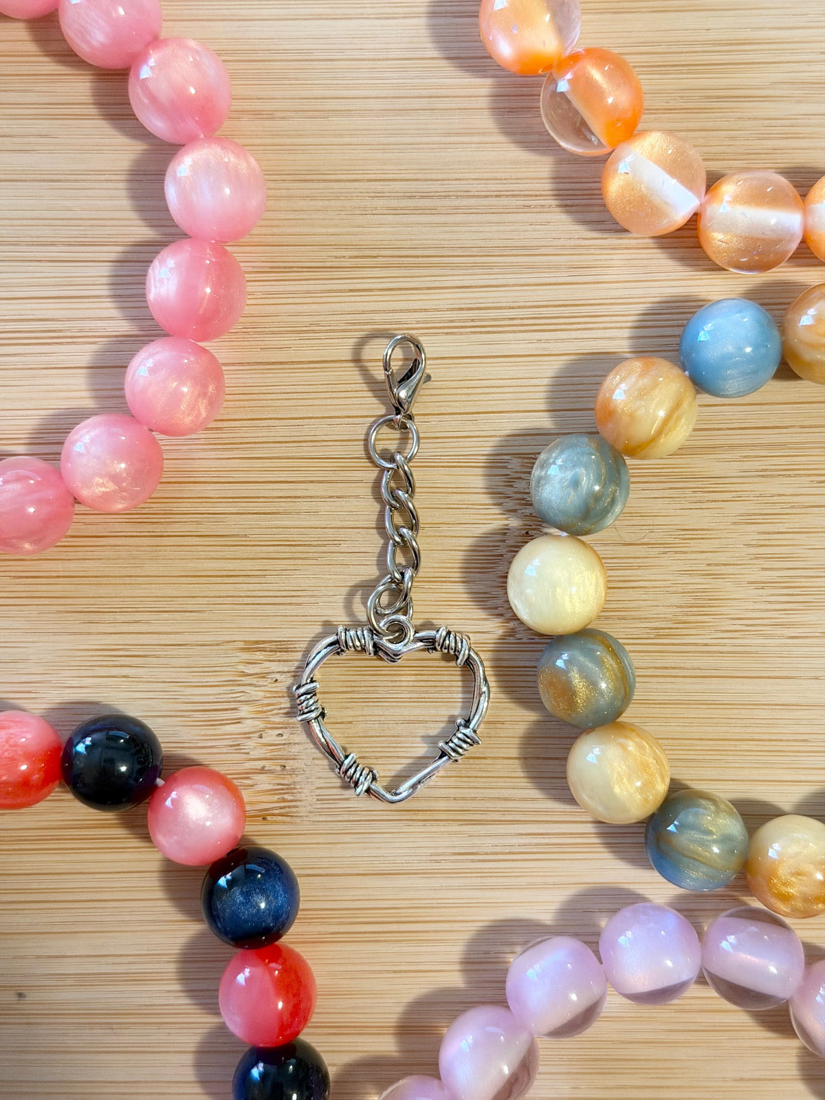 Barbed Wire Heart Charm