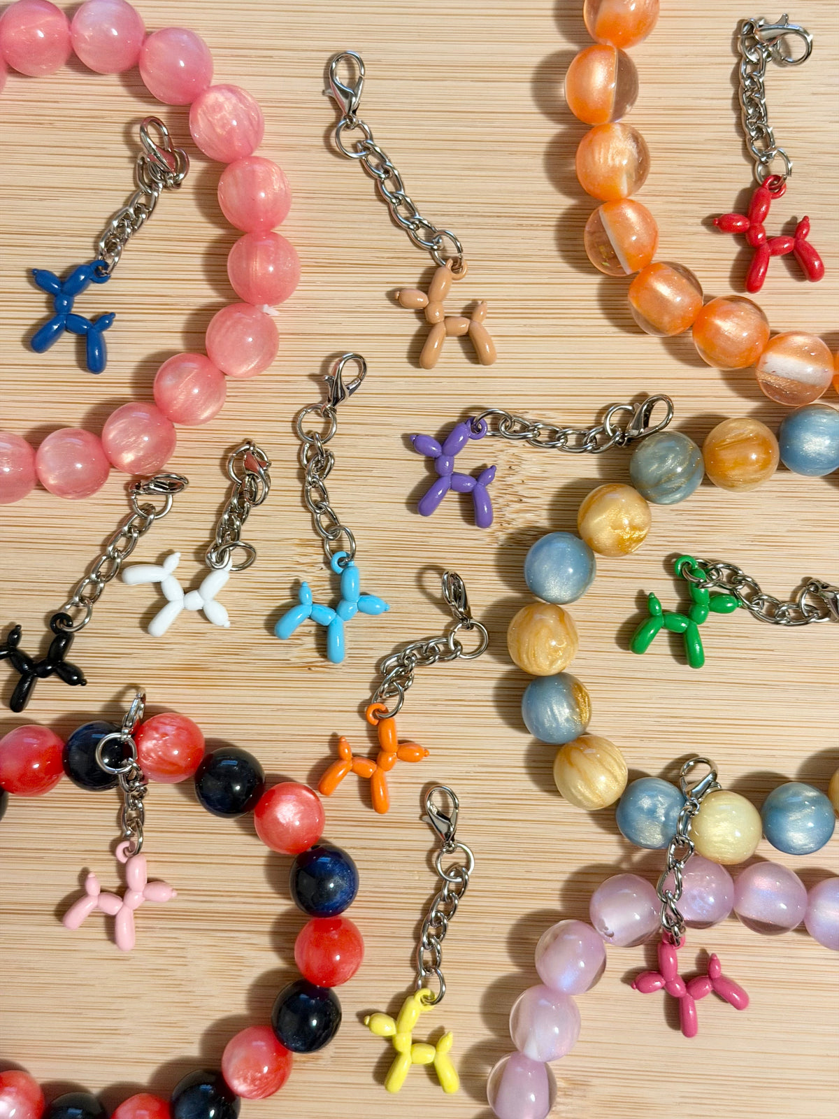 Long Chain Balloon Dog Charm