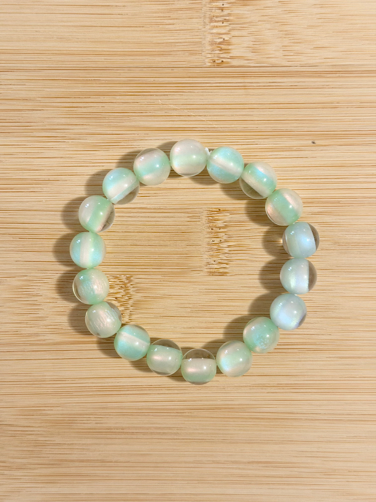 Mint Opal Cat's Eye Beaded Bracelet