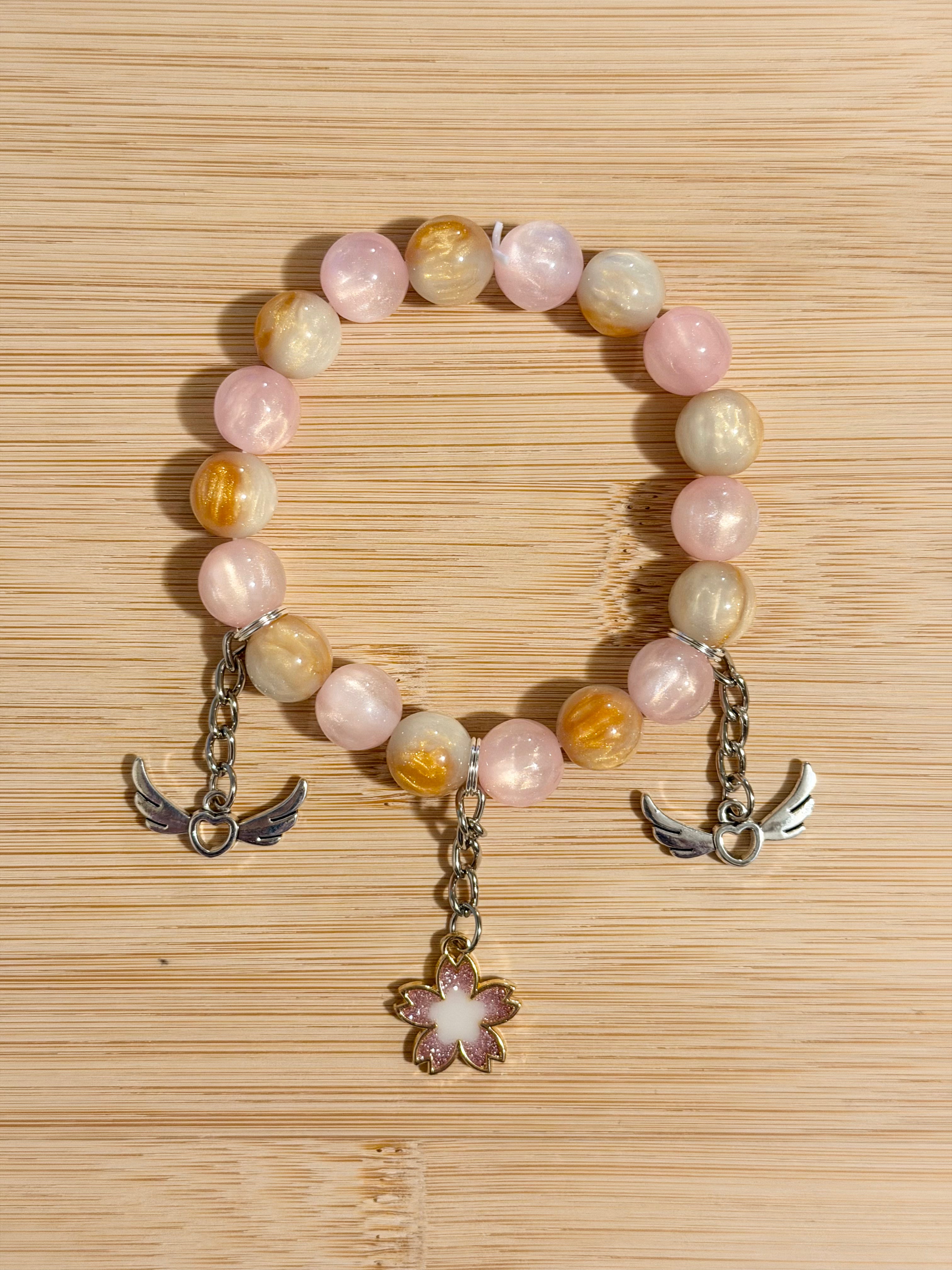 Pink/ Gold Sakura Bracelet