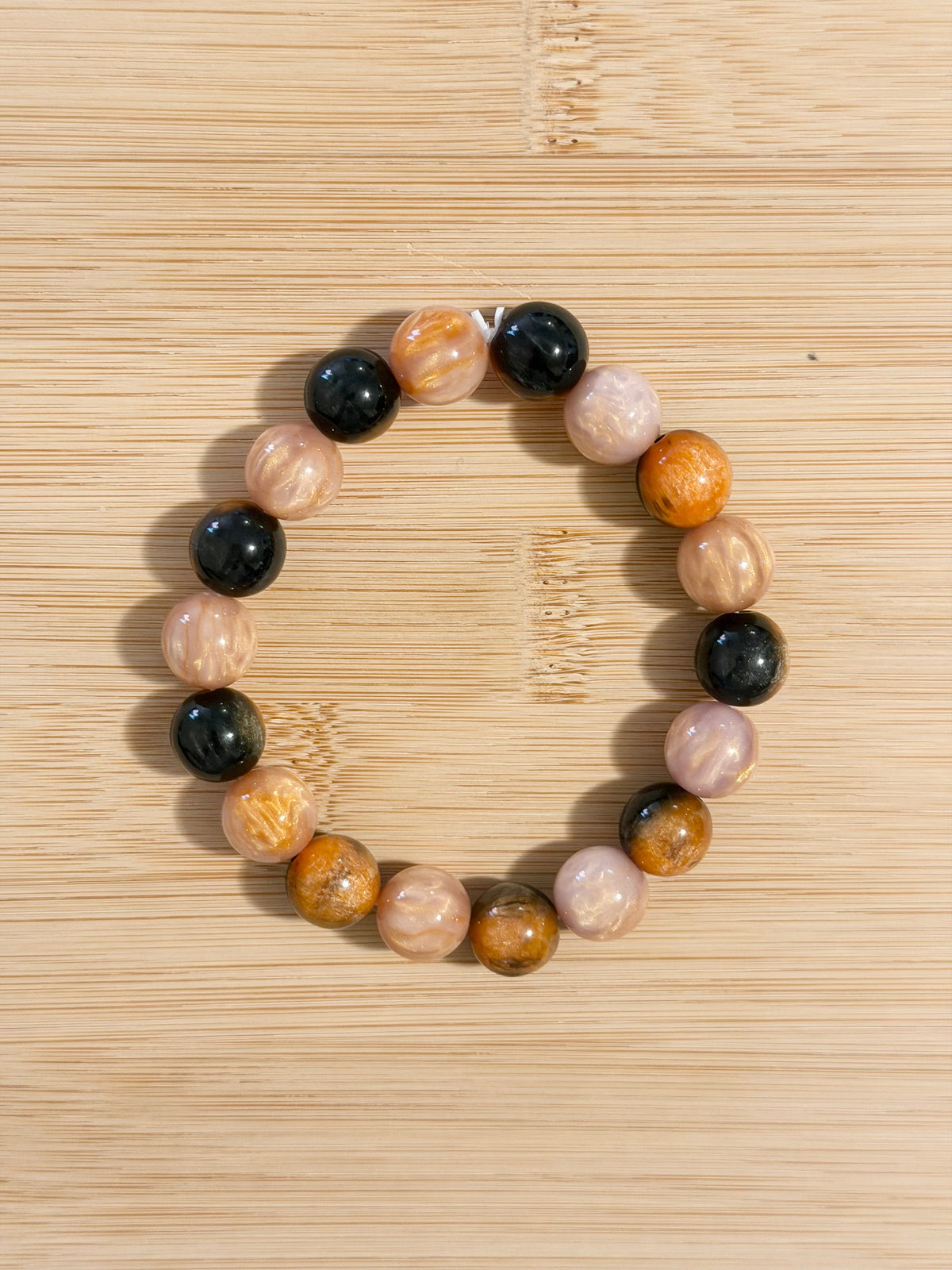 Tiger Eye & Onyx Mixed Stone Beaded Bracelet